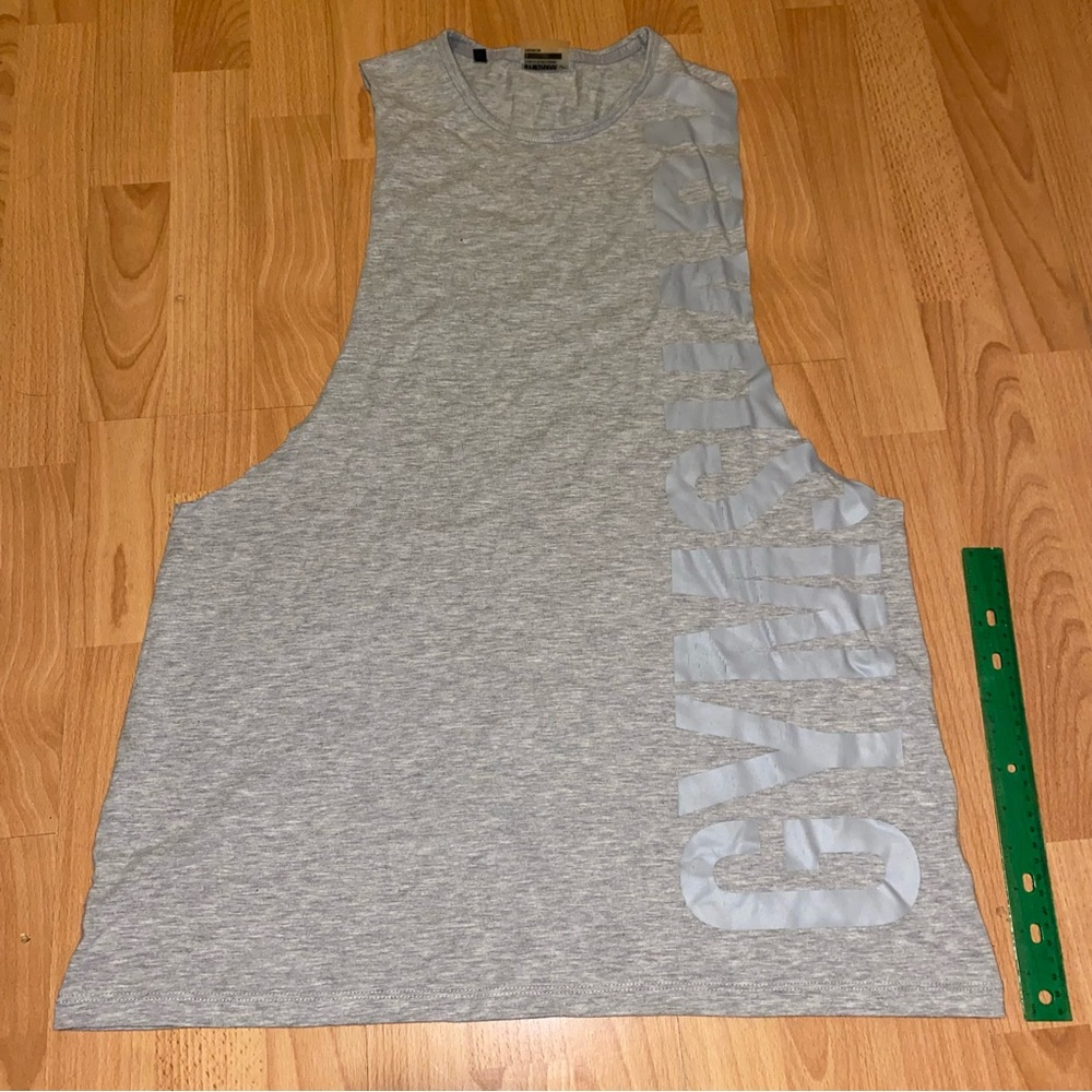 grey gymshark drop arm tank